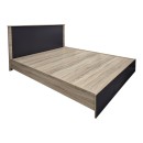Κρεβάτι με στρώμα Athos Sleepy pakoworld sonoma ανθρακί 160x200εκ