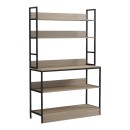 Επιδαπέδια ραφιέρα Oranis pakoworld sonoma-μαύρο 105x38x165εκ