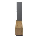 Σύνθετο σαλονιού Tilveo pakoworld oak-ανθρακί 230x41.5x180εκ