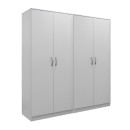 Ντουλάπα τετράφυλλη Athos Ι pakoworld λευκή 160x42x180εκ