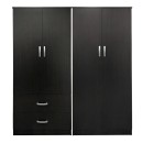 Ντουλάπα τετράφυλλη Athos pakoworld wenge 160x42x180εκ