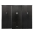 Ντουλάπα εξάφυλλη Athos Ι pakoworld wenge 240x42x180εκ
