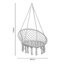 Αιώρα-κούνια κάθισμα Eventful pakoworld σχοινί μπεζ 82x82x133εκ Αιώρα-κούνια κάθισμα Eventful pakoworld σχοινί μπεζ 82x82x133εκ