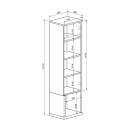Σύνθετο σαλονιού Norda pakoworld κρεμ με oak 187x40x58,4εκ