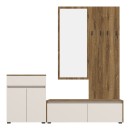 Έπιπλο εισόδου Ansia pakoworld καρυδί oak 210x44,7x175εκ