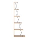 Βιβλιοθήκη mini Tars pakoworld sonoma-μαύρο 50x22x150εκ