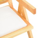 Πολυθρόνα Winslow pakoworld rubberwood σε φυσική απόχρωση-ύφασμα λευκό 51x54x80εκ | Συσκευασία 2 τμχ