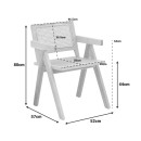 Πολυθρόνα Winslow pakoworld rubberwood-rattan σε φυσική απόχρωση 51x54x80εκ | Συσκευασία 2 τμχ