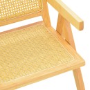 Πολυθρόνα Winslow pakoworld rubberwood-rattan σε φυσική απόχρωση 51x54x80εκ | Συσκευασία 2 τμχ