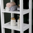 Ντουλάπι-στήλη Larben pakoworld mdf λευκό 40x33x150εκ