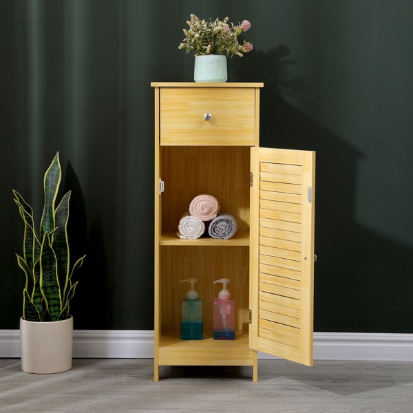 Ντουλάπι-στήλη Chesy pakoworld mdf σε φυσική απόχρωση 32x30x87εκ