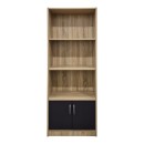 Βιβλιοθήκη Tekaro pakoworld sonoma-ανθρακί 60x29x166εκ