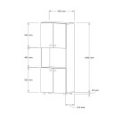 Στήλη Guzel pakoworld σε καρυδί απόχρωση 60x31.4x140εκ