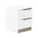 Κομοδίνο Verena pakoworld σε λευκή-sonoma απόχρωση 40x40x50εκ