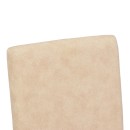 Καρέκλα Zeben pakoworld αντικέ εκρού ύφασμα με καρυδί rubberwood 43,5x55,5x93,5εκ | Συσκευασία 2 τμχ