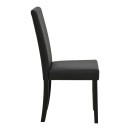Καρέκλα Zeben pakoworld μαύρο PU με πόδι μαύρο rubberwood 43,5x55,5x93,5εκ | Συσκευασία 2 τμχ