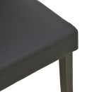 Καρέκλα Zeben pakoworld μαύρο PU με πόδι μαύρο rubberwood 43,5x55,5x93,5εκ | Συσκευασία 2 τμχ