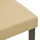 Καρέκλα Zeben pakoworld εκρού PU με πόδι μαύρο rubberwood 43,5x55,5x93,5εκ | Συσκευασία 2 τμχ