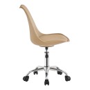 Καρέκλα γραφείου εργασίας Gaston II pakoworld pp-pu cappuccino 48x57x77-90εκ