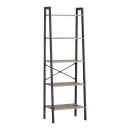 Βιβλιοθήκη Jebia pakoworld oak με μαύρο μέταλλο 56x37x172.2εκ