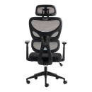 Καρέκλα γραφείου διευθυντή Cadrey pakoworld mesh μαύρο 67x64x120-128εκ