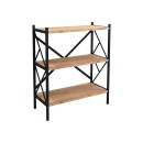 Ραφιέρα επιδαπέδια Althea pakoworld oak με μαύρο μέταλλο 60x30x90εκ