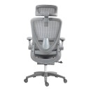 Καρέκλα γραφείου εργασίας Zenyk pakoworld mesh σε grey απόχρωση 63x70x126εκ