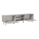 Έπιπλο τηλεόρασης Gorna pakoworld μπεζ εφέ μαρμάρου 180x35x48.6εκ