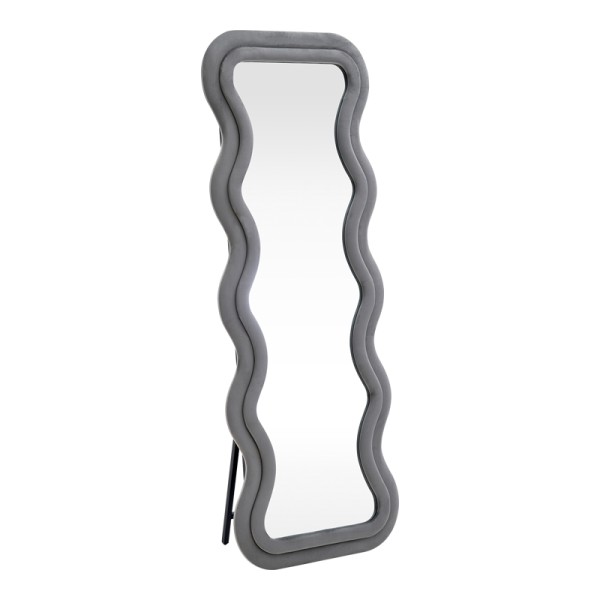 Καθρέπτης Kerly pakoworld βελούδο γκρι 60x33x160εκ