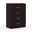 Συρταριέρα Killian pakoworld με 4 συρτάρια wenge 80x40x80εκ