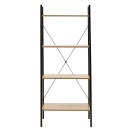 Βιβλιοθήκη- Ραφιέρα Ramon pakoworld φυσικό-μαύρο 60x23x145,5εκ