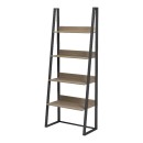 Βιβλιοθήκη-Ραφιέρα Alfa pakoworld sonoma-μαύρο μέταλλο 75x36x185εκ