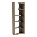 Βιβλιοθήκη Corpus pakoworld sonoma - ανθρακί 61x22x162εκ