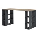 Γραφείο εργασίας Praga pakoworld ανθρακί- sonoma 140x60x75εκ