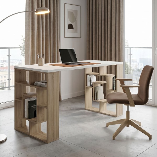 Γραφείο εργασίας Lovet pakoworld sonoma-λευκό 140x60x72εκ
