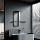 Καθρέπτης Lunaria pakoworld μαύρο MDF 60x11.5x60εκ