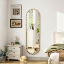 Καθρέπτης Myrtus pakoworld χρυσό μέταλλο 40x2,5x160 εκ