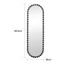 Καθρέπτης Myrtus pakoworld χρυσό μέταλλο 40x2,5x160 εκ