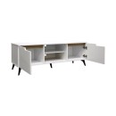 Έπιπλο τηλεόρασης Kemvio pakoworld  sonoma-λευκό 120x38x44εκ