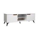 Έπιπλο τηλεόρασης Kemvio pakoworld  sonoma-λευκό 120x38x44εκ