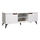 Έπιπλο τηλεόρασης Kemvio pakoworld  sonoma-λευκό 150x38x44εκ