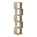 Βιβλιοθήκη Cubik pakoworld sonoma- γκρι μπεζ οψη μαρμάρου 35x30x161εκ