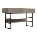 Κονσόλα Vien pakoworld σε sonoma-μαύρη απόχρωση 139x43x75.5εκ