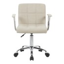 Καρέκλα γραφείου Buleco pakoworld μπεζ ύφασμα 56x46x74-86εκ