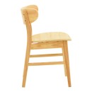 Καρέκλα Lumnia pakoworld rubberwood σε φυσική απόχρωση 46x50x76εκ