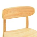 Καρέκλα Lumnia pakoworld rubberwood σε φυσική απόχρωση 46x50x76εκ