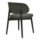 Καρέκλα Siena pakoworld μαύρο ύφασμα και rubberwood 48x50x81εκ | Συσκευασία 2 τμχ