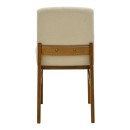 Καρέκλα Dalby pakoworld εκρού ύφασμα καρυδί rubberwood 50x45x85,5εκ | Συσκευασία 2 τμχ