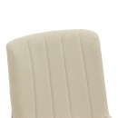 Καρέκλα Dalby pakoworld εκρού ύφασμα καρυδί rubberwood 50x45x85,5εκ | Συσκευασία 2 τμχ
