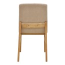 Καρέκλα Dalby pakoworld μπεζ ύφασμα sonoma rubberwood 50x45x85,5εκ | Συσκευασία 2 τμχ